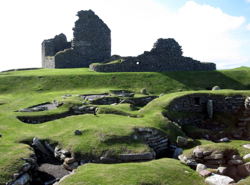 Nejzajímavější archeologická lokalita Shetland - Jarlshof...
