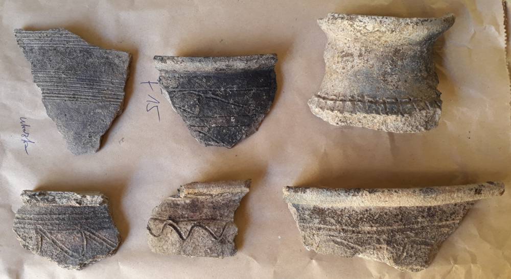 Obr. 11: Příklady zlomků keramických nádob s kalichovitým...